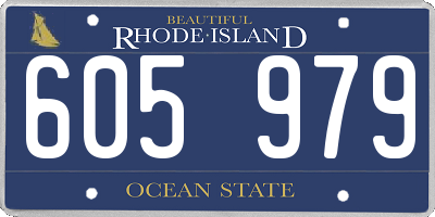 RI license plate 605979