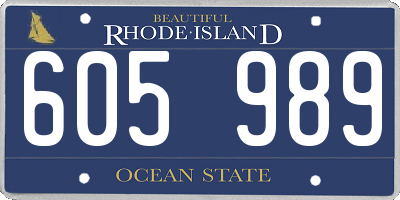 RI license plate 605989