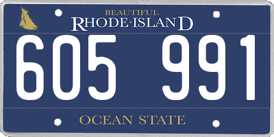RI license plate 605991