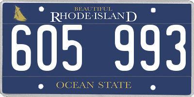 RI license plate 605993