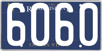 RI license plate 6060