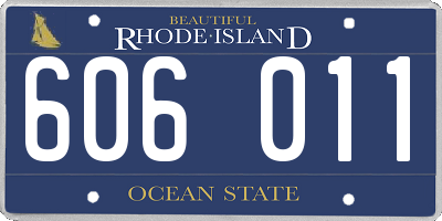 RI license plate 606011