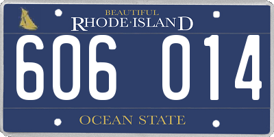 RI license plate 606014