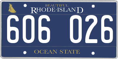 RI license plate 606026