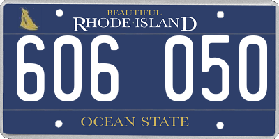 RI license plate 606050