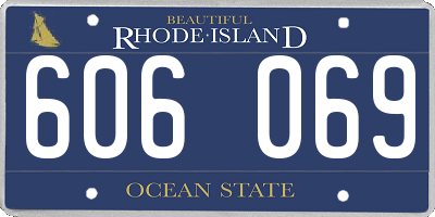 RI license plate 606069