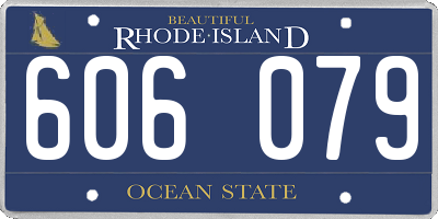 RI license plate 606079
