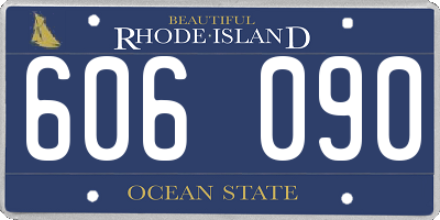 RI license plate 606090