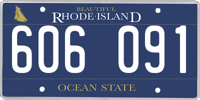 RI license plate 606091