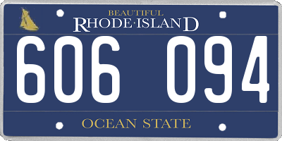 RI license plate 606094