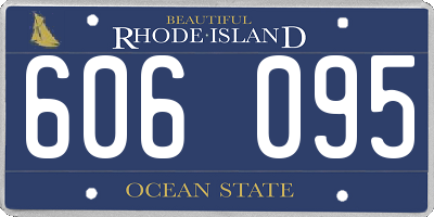 RI license plate 606095