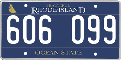 RI license plate 606099