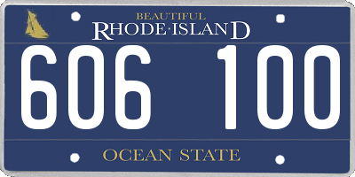 RI license plate 606100