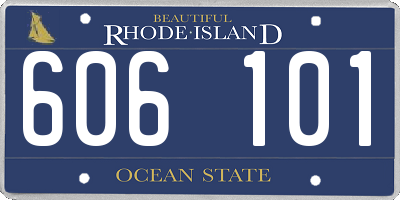 RI license plate 606101