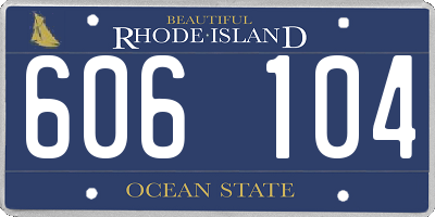 RI license plate 606104
