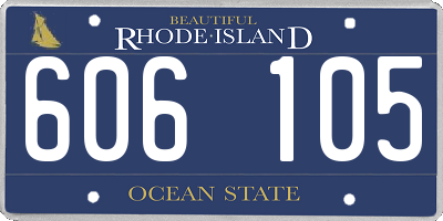 RI license plate 606105