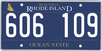 RI license plate 606109