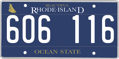 RI license plate 606116