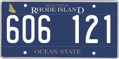 RI license plate 606121