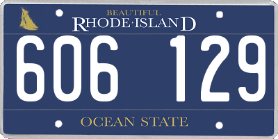 RI license plate 606129