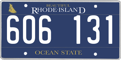 RI license plate 606131