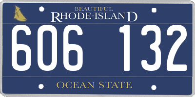 RI license plate 606132