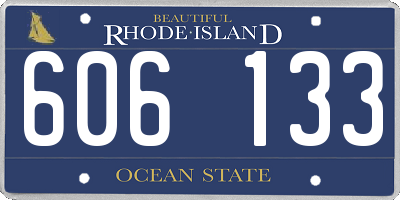 RI license plate 606133