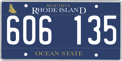 RI license plate 606135