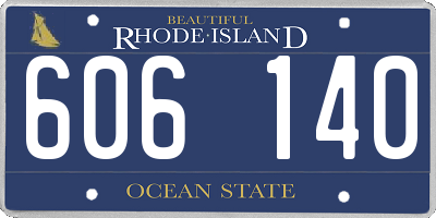 RI license plate 606140