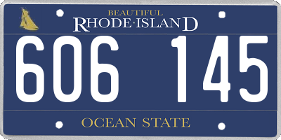 RI license plate 606145