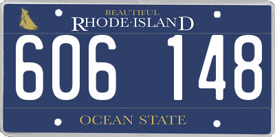 RI license plate 606148
