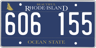 RI license plate 606155