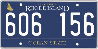 RI license plate 606156