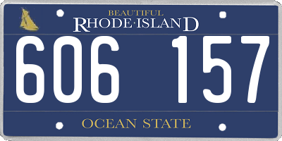 RI license plate 606157