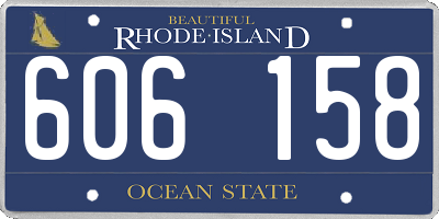 RI license plate 606158