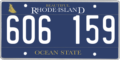 RI license plate 606159