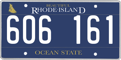RI license plate 606161