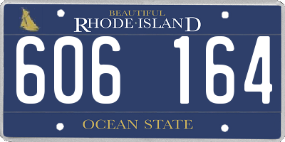 RI license plate 606164