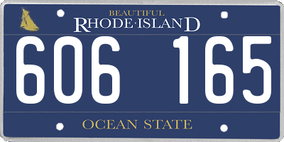 RI license plate 606165