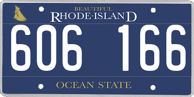 RI license plate 606166