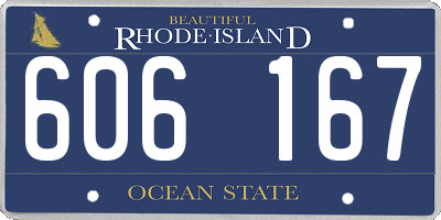 RI license plate 606167