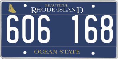 RI license plate 606168