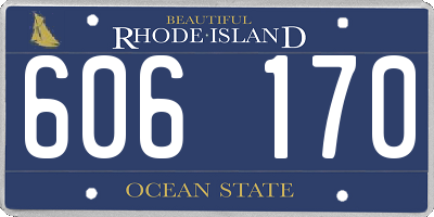 RI license plate 606170