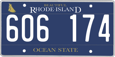 RI license plate 606174