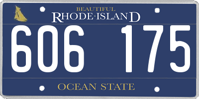 RI license plate 606175