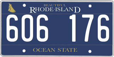 RI license plate 606176