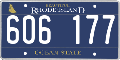 RI license plate 606177