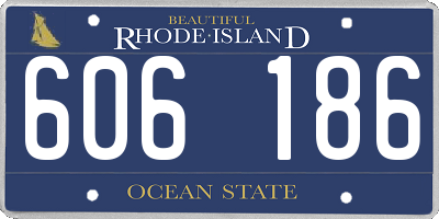 RI license plate 606186