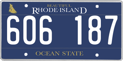 RI license plate 606187