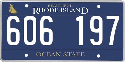 RI license plate 606197